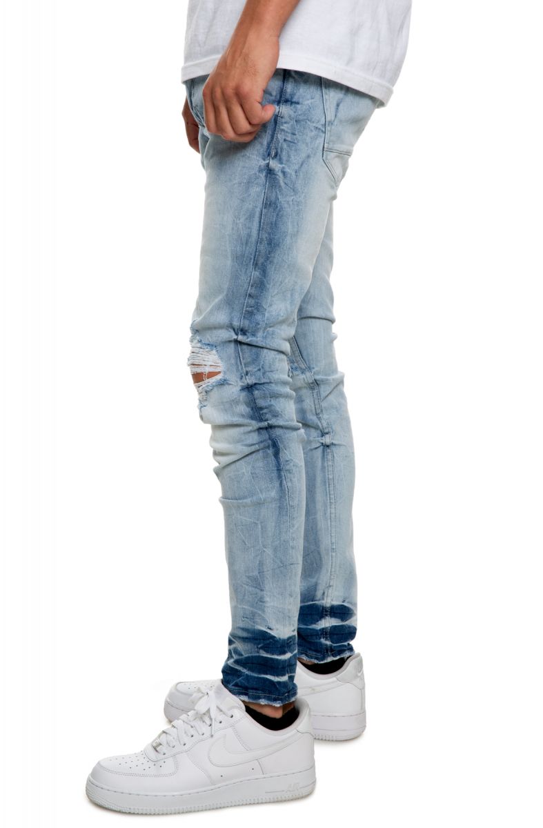 blue knee rip baggy boyfriend jeans