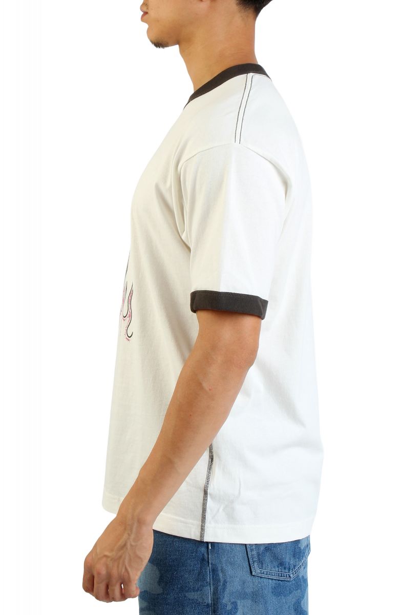 VANS Skate Mike G Snake Flame Ringer Loose Fit TShirt VN000PNEFS8