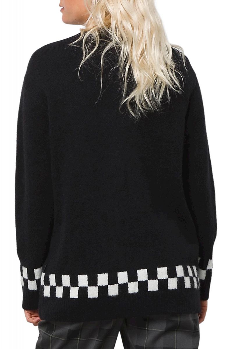 VANS Lowcheck Cardigan Sweater VN00042NBLK1 - Karmaloop