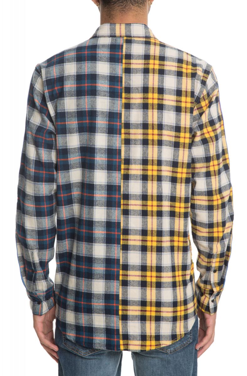 The Tri Tone Flannel in Navy