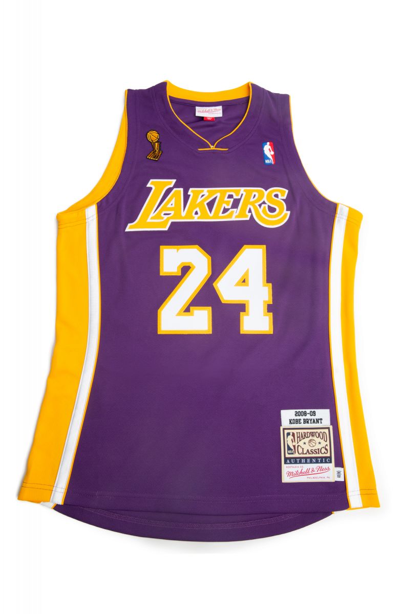 100% Authentic Kobe Bryant Mitchell Ness 08 2009 Finals Lakers