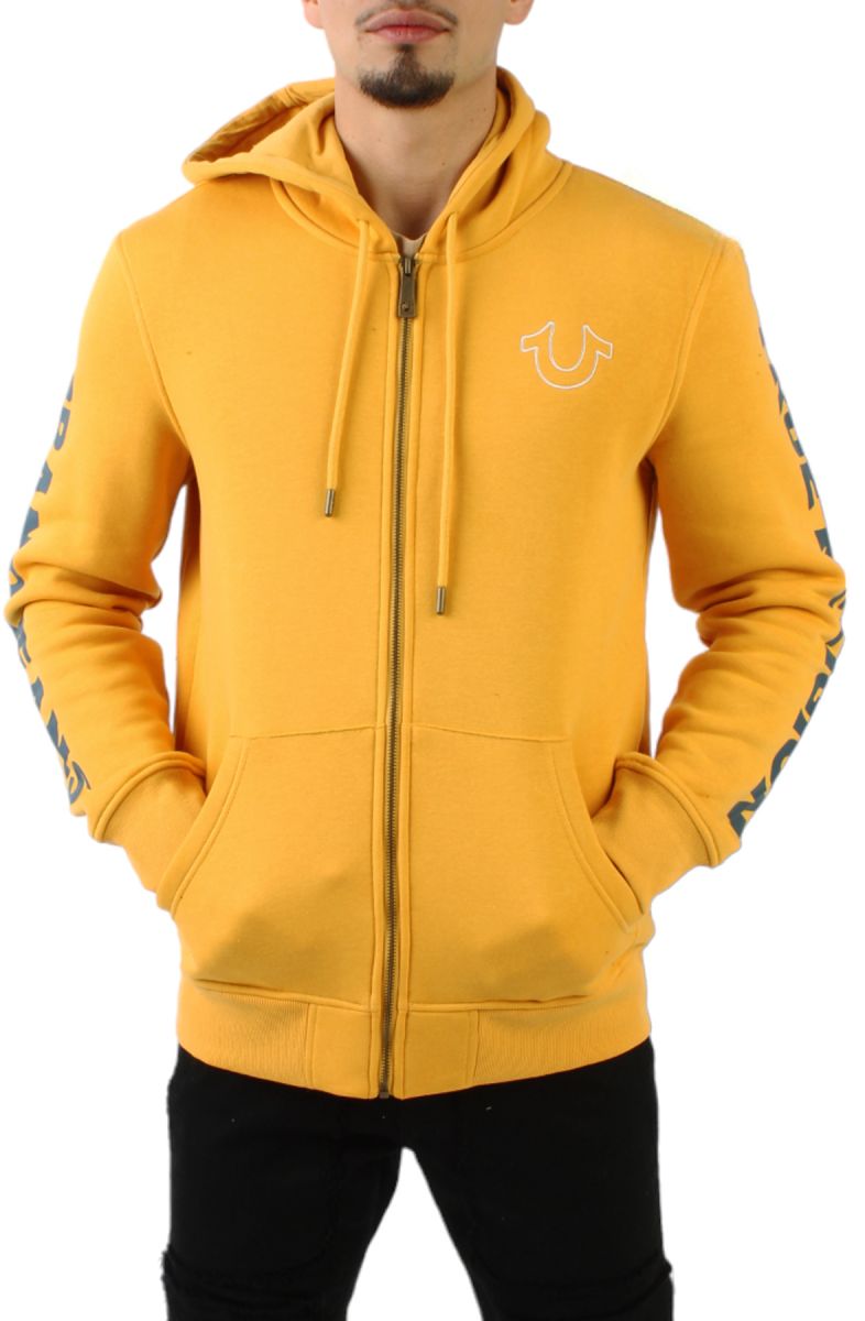 Orange true religion online hoodie