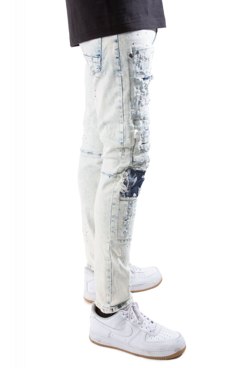 SMOKE RISE Calgary Distressed Jeans JP21627BLST Karmaloop