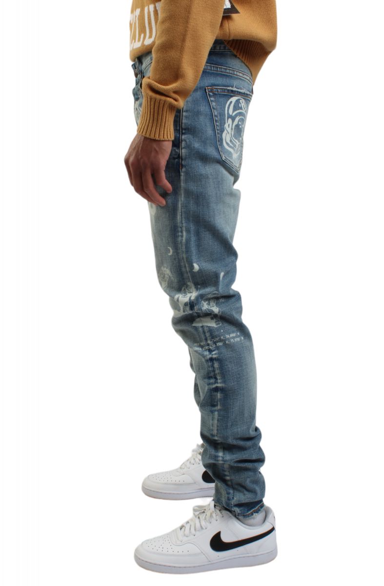 BILLIONAIRE BOYS CLUB / BILLIONAIRE BOYS CLUB/ストレートパンツ/32/デニム/BLU/プリント/841-1105 BILLIONAIRE BOYS CLUB Trek Jeans 841-1105 - Karmaloop