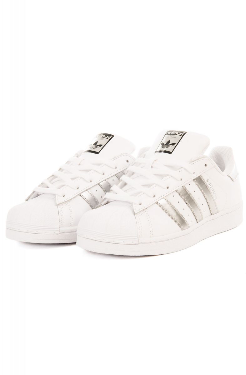 ADIDAS The Women's Superstar in White and Silver Metallic AQ3091-WSL ...