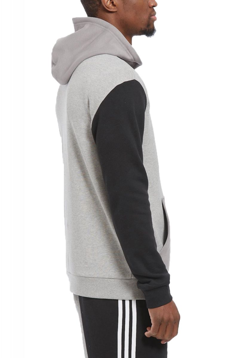 blocked trefoil hoodie