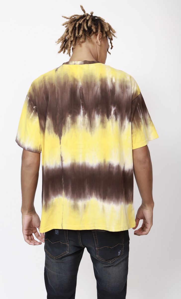 NOKWAL Yellow/Brown Tie Dye T Shirt 202012YTDT - Karmaloop