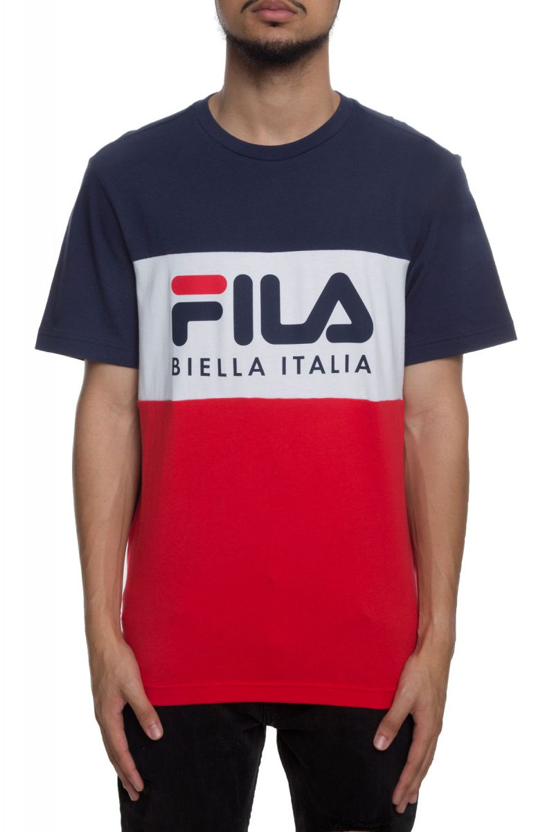 Fila Biella Italia Tee Navy, White Chinese Red