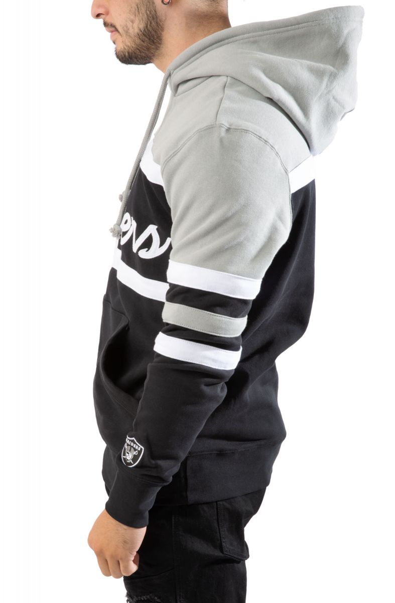 MITCHELL & NESS Oakland Raiders Head Coach Striped Hoodie  FPHDSC19029-ORAGYBK - Karmaloop