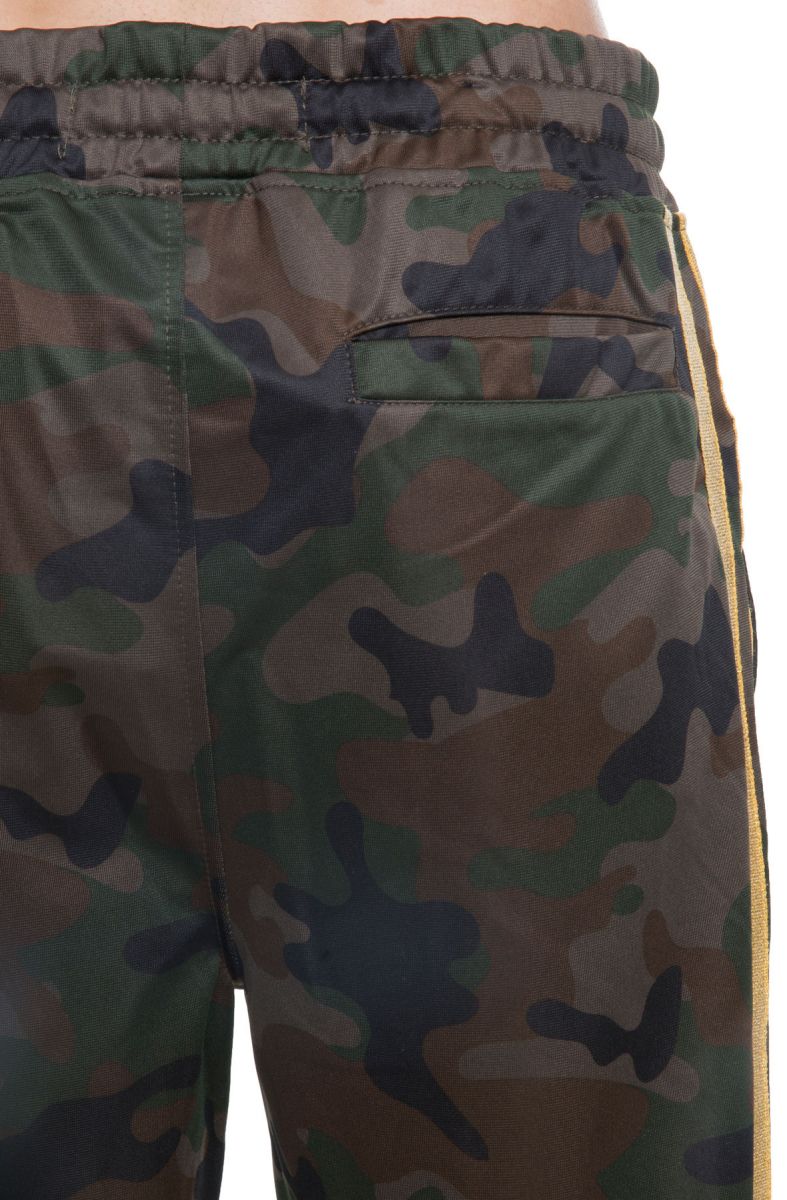 REBEL MINDS The Draco Track Pants in Camo and Gold Taping 82-410CAMO ...