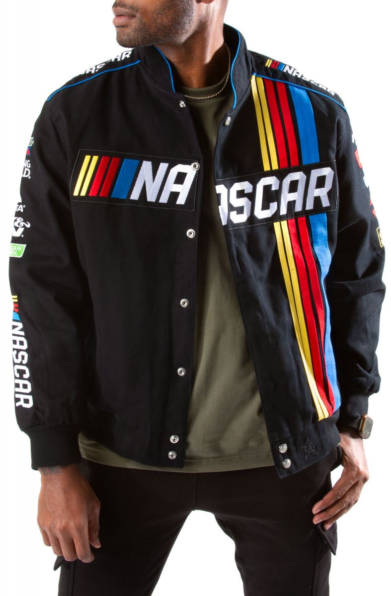 JH DESIGN Nascar Logo Jacket NAS303RA21-BLK - Karmaloop