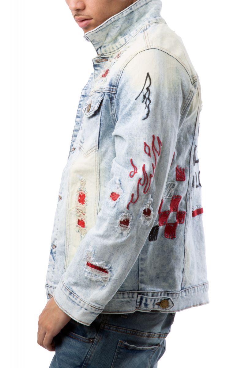 MAISON NOIR Judgment Day Denim Jacket MNA1-013 - Karmaloop