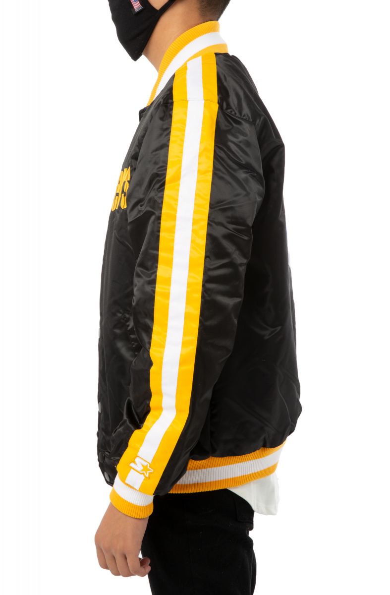 Varsity Pittsburgh Steelers Black Leather Jacket