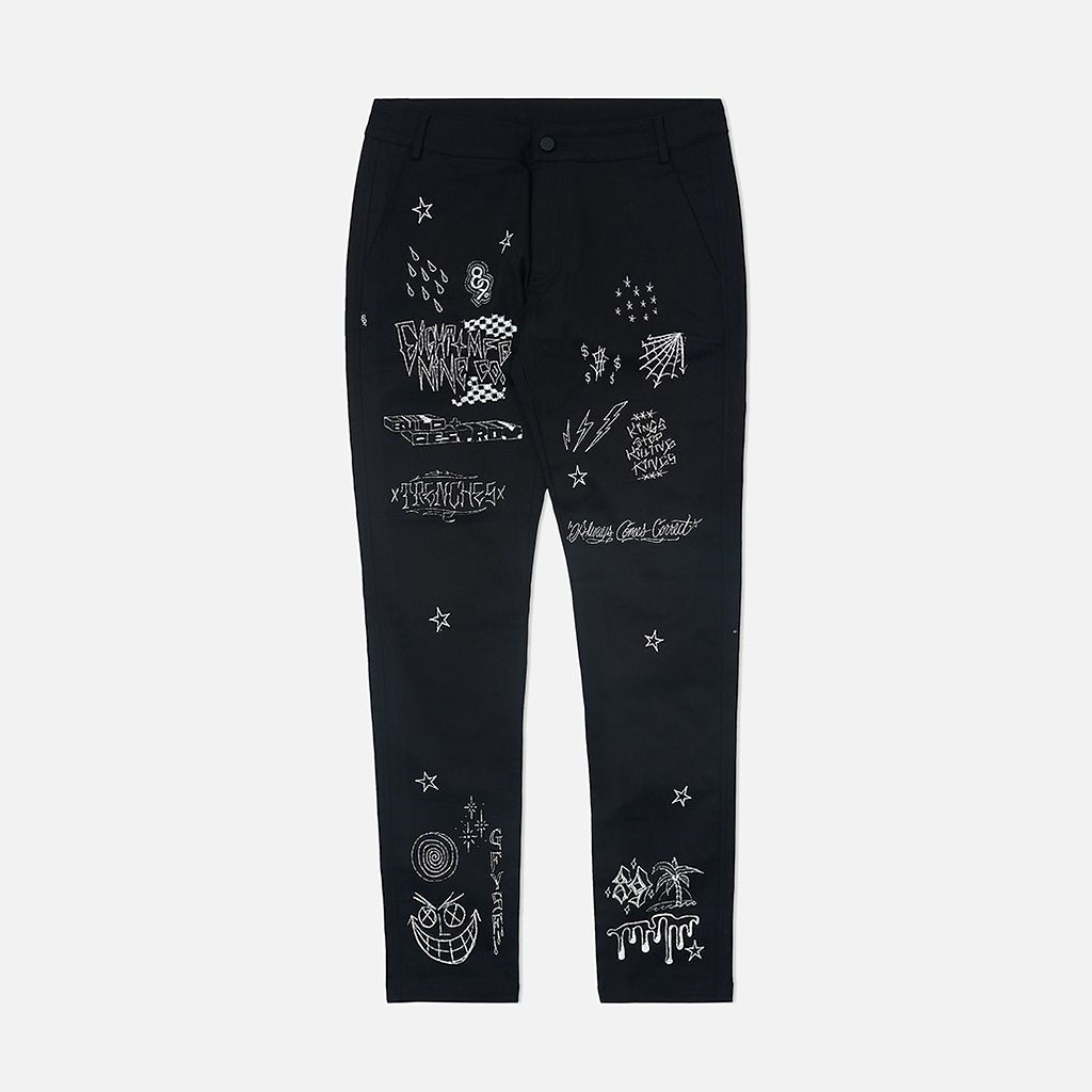 HWY×Us Limited Hand-Printed Work Pants Dickies Thermal Handprint Work Pants (More Sizes Available) | Grailed