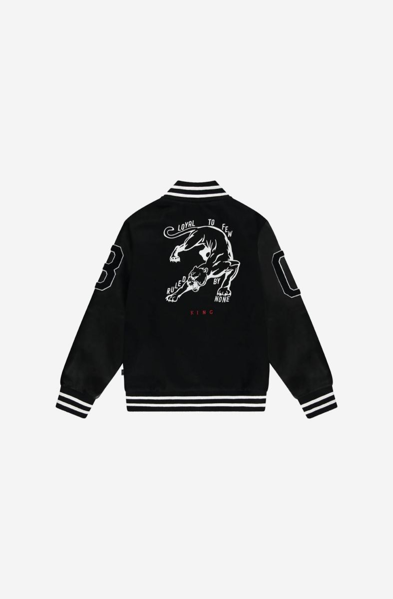 KING APPAREL Whitechapel Varsity Jacket - Black SS22-WVJB - Karmaloop