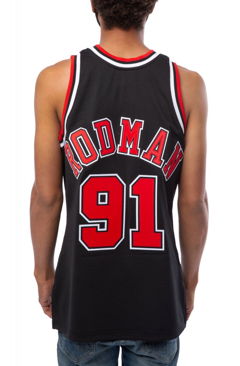 MITCHELL & NESS Chicago Bulls Dennis Rodman 1997-98 Authentic Swingman  Jersey AJY4GS18078-CBUBLCK97DRD - PLNDR