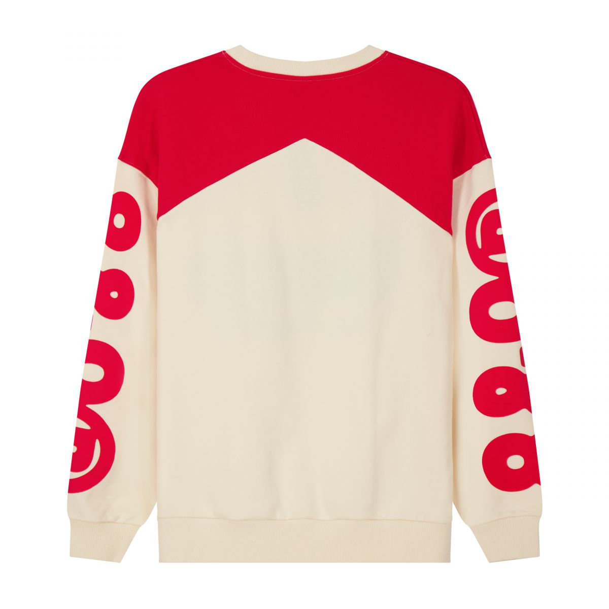 8&9 MFG CO. Monaco Crewneck Sweatshirt Red CRMONWHT-WHITERED 