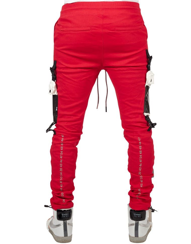 THE HIDEOUT CLOTHING YK Tech Cargo Joggers Pants THC-YK-SK-RED - Karmaloop