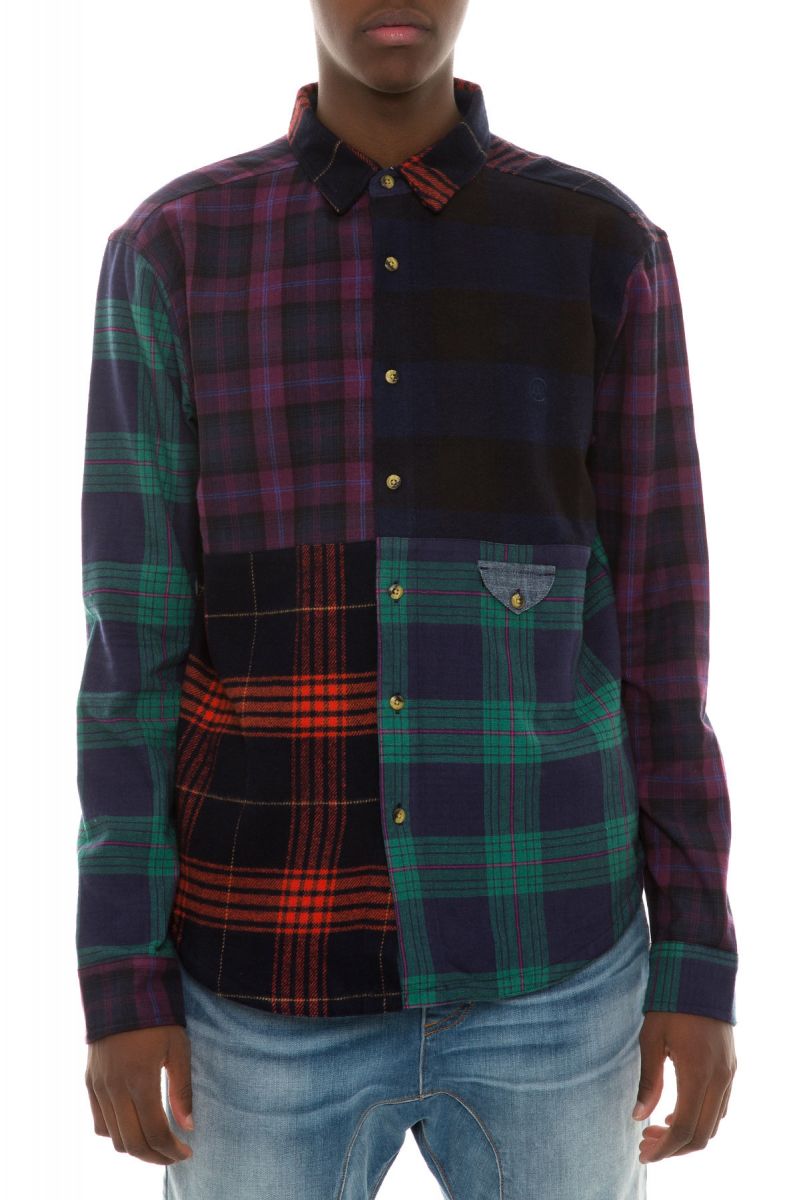 10 Deep Shirt Patchwork Flannel Multi