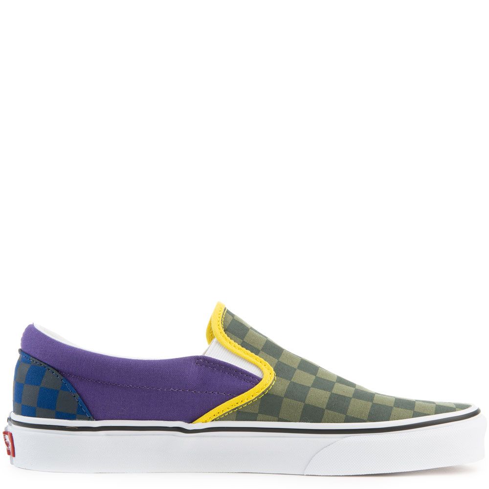 vans slip on checkerboard purple