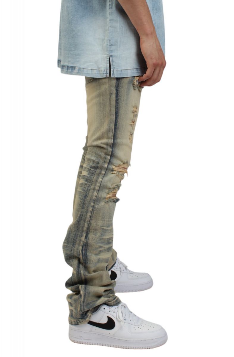 【HI FI FNK】State Grey Balloon Denim Mother - Lil Dodger Button Hover Cuff in Funk N Flair