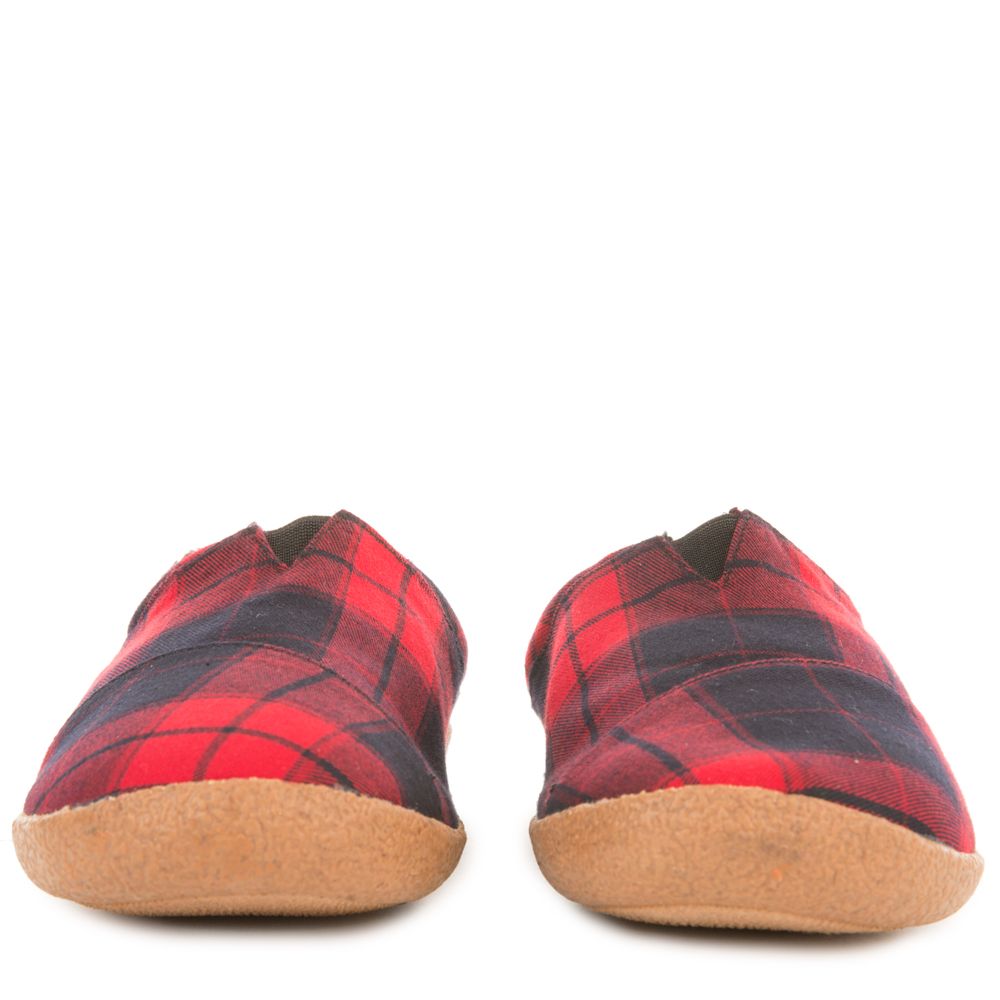 TOMS | NWOT Men\'s Berkeley Faux Fur Lined Slip On Slippers Red Plaid TOMS Toms for Men: Berkeley Red Plaid Slippers 10009119 - PLNDR main image 3