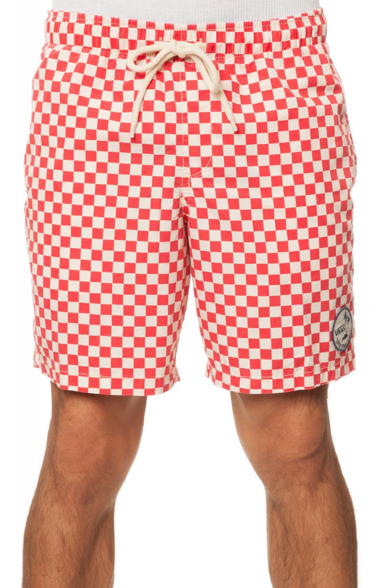 vans checkerboard swim trunks