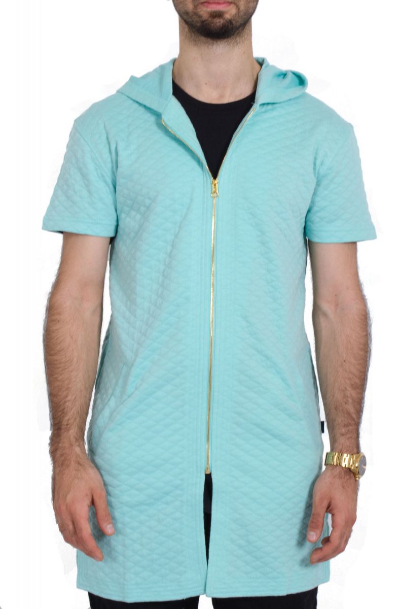 elongated short sleeve hoodie
