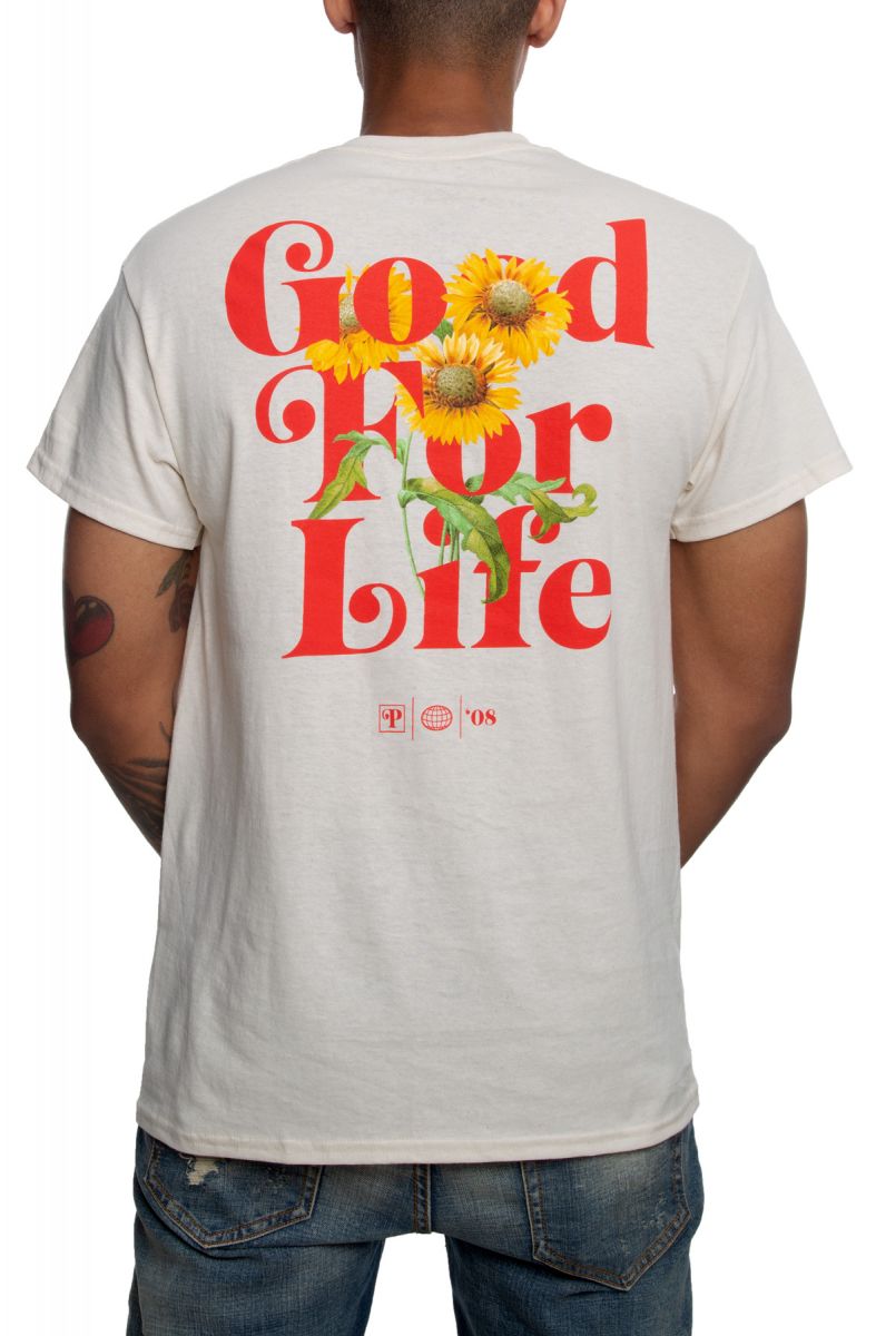 black and cream graphic tee