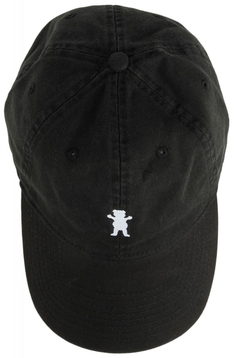 Grizzly Griptape Hat OG Bear Logo Dad Black