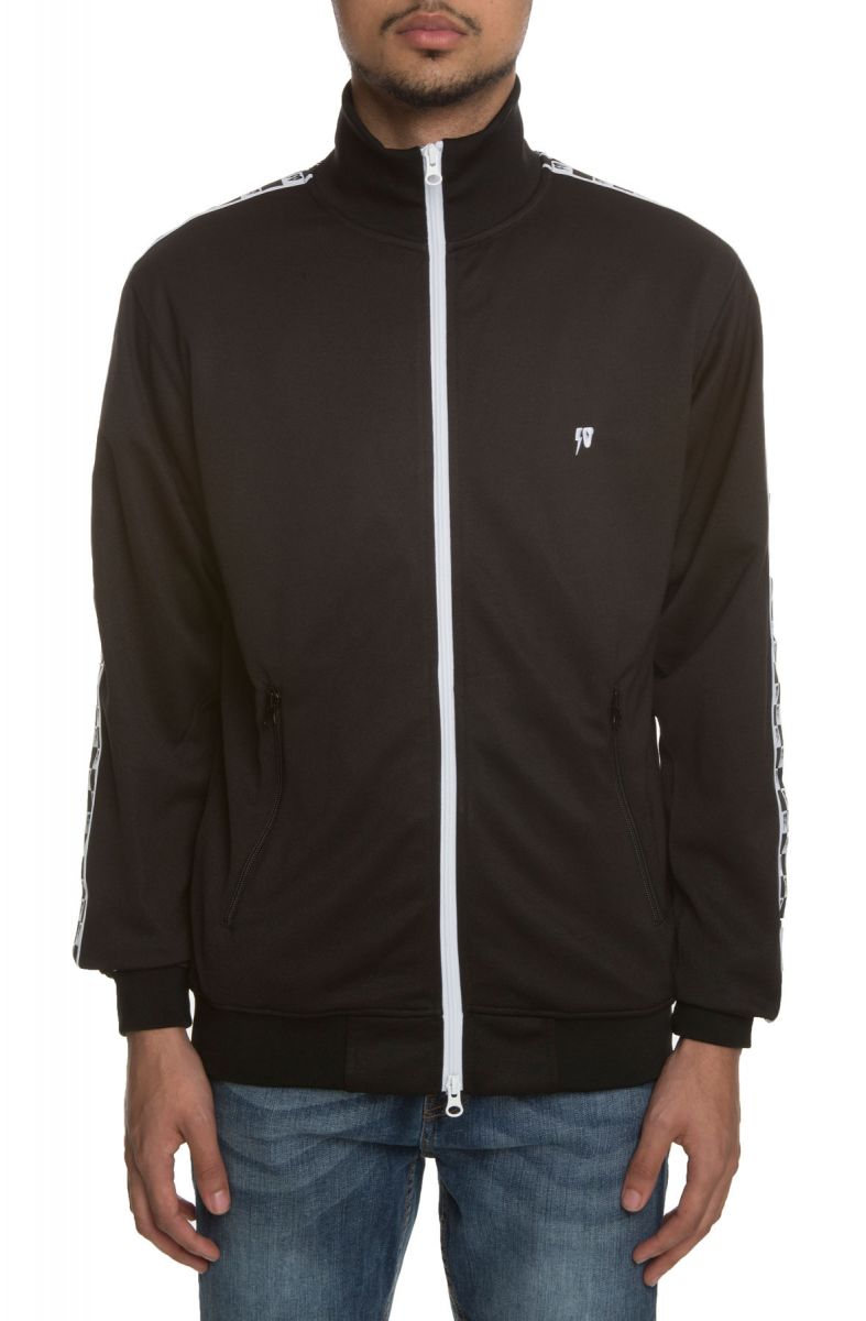 10 DEEP The Checkered Flag Track Jacket in Black 174TD0002-BLK - Karmaloop