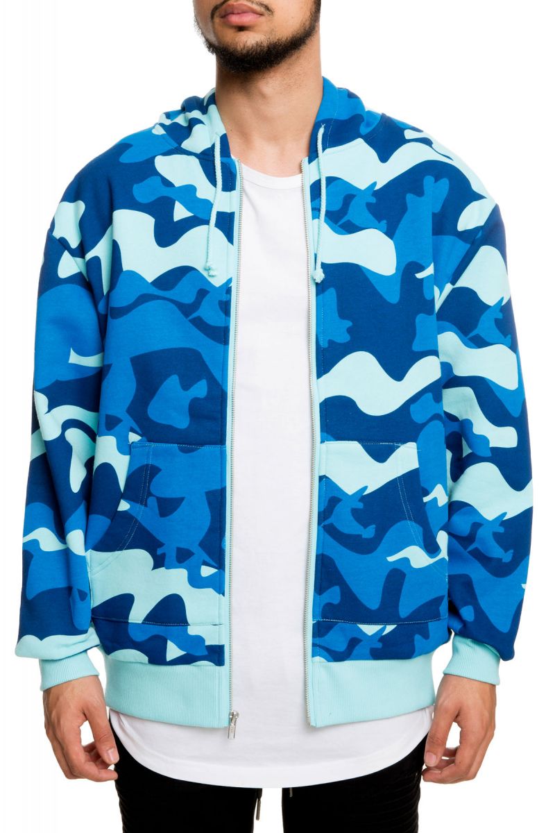 Hoodie - Ocean Blue Camo main image 1