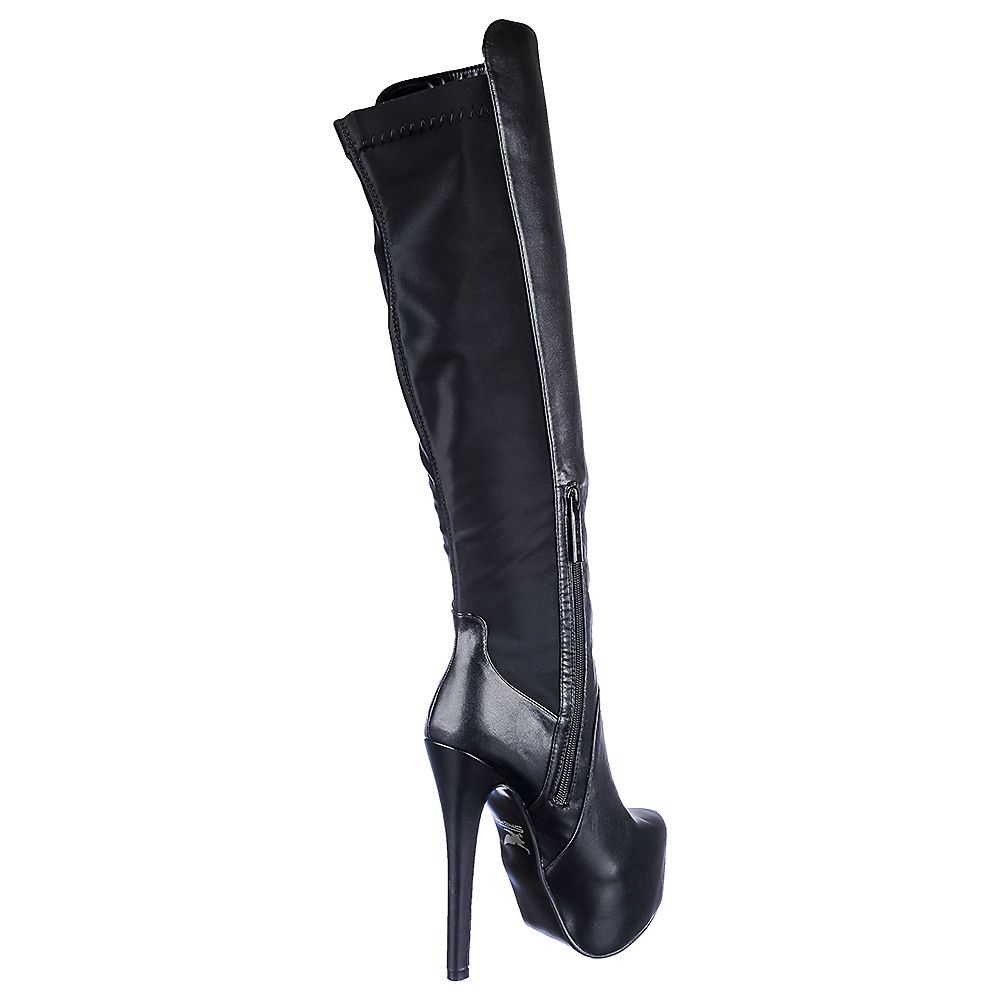 SOLE LA VIE Women's Knee High Platform Boots Salome-58 salome-58/black ...