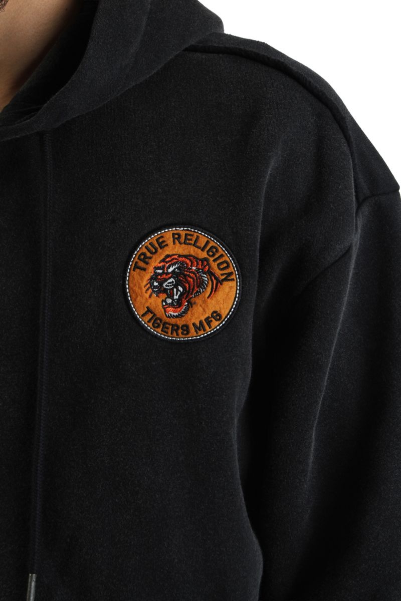 TRUE RELIGION Vintage Tiger Zip Hoodie 109525-1001 - Karmaloop