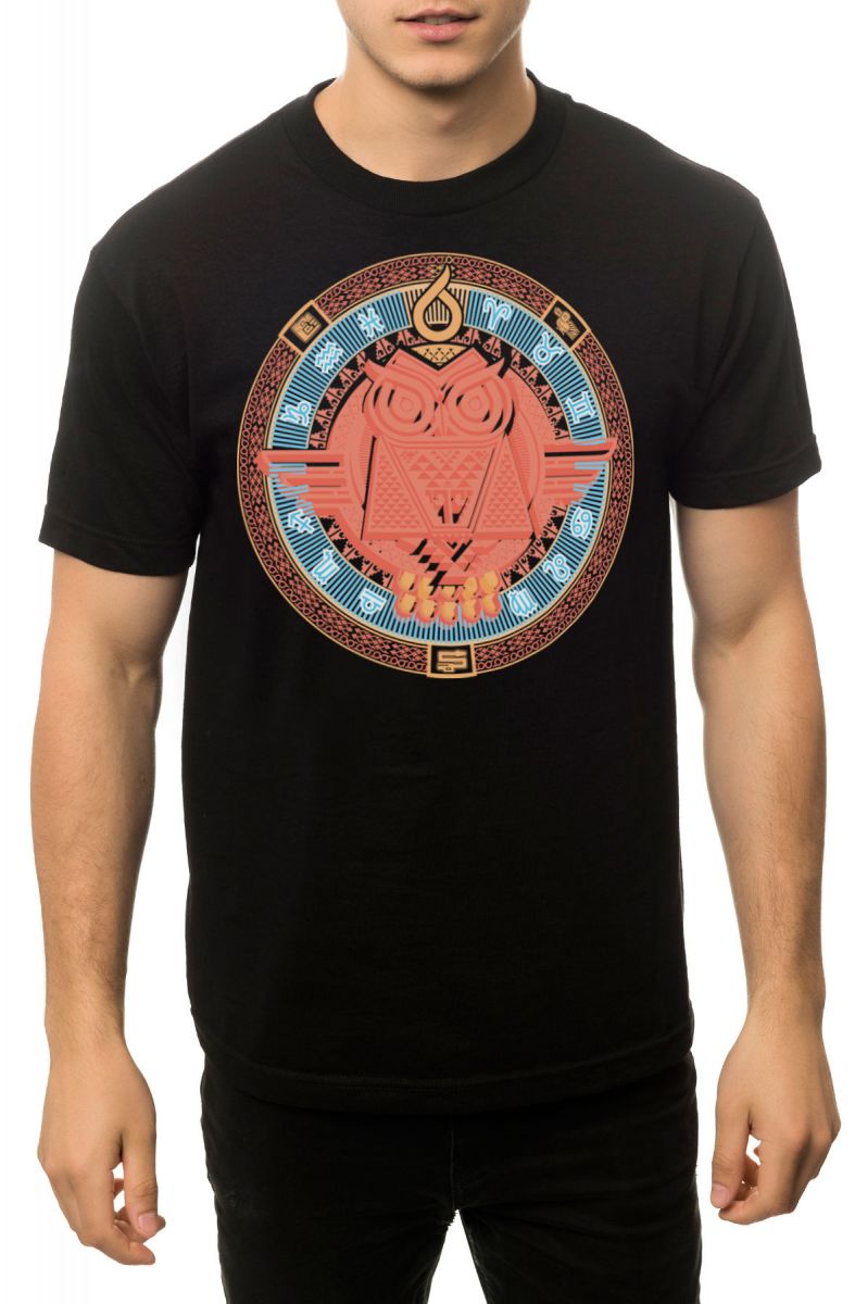 ORISUE The Inca Wheel Tee in Black OR-SV-INCAWHEEL-TEE-BLK - PLNDR