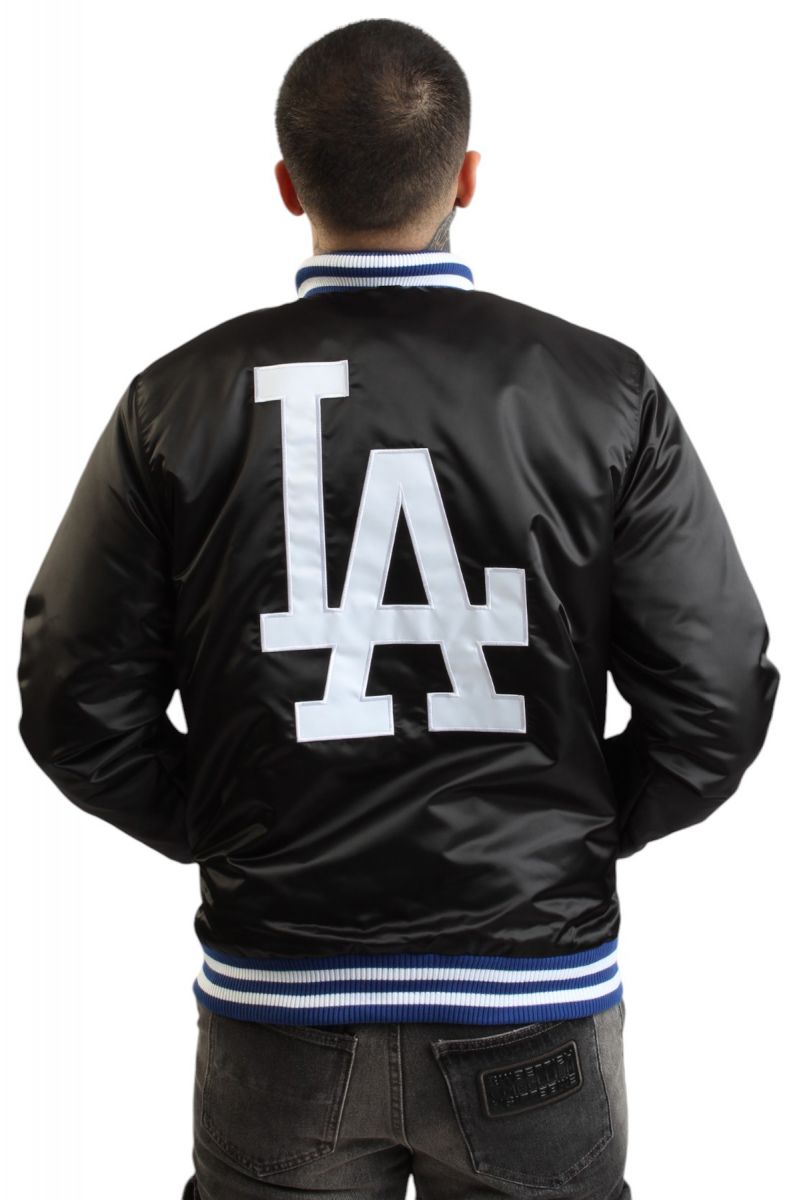 Los Angeles Dodgers starter jacket Mサイズ Black Starter Los Angeles Dodgers Satin Full-Snap Jacket