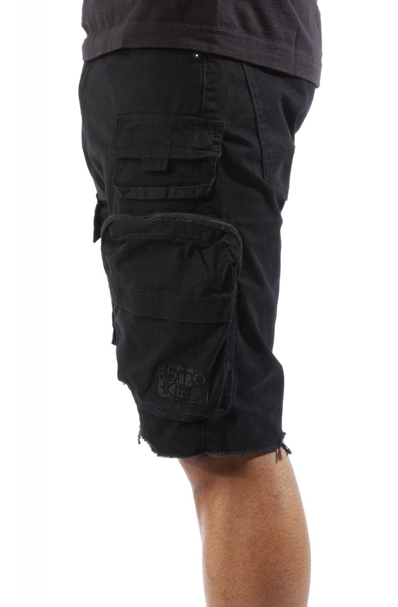 SMOKE RISE Basic Utility Cargo Short JS-22121BLK - Karmaloop