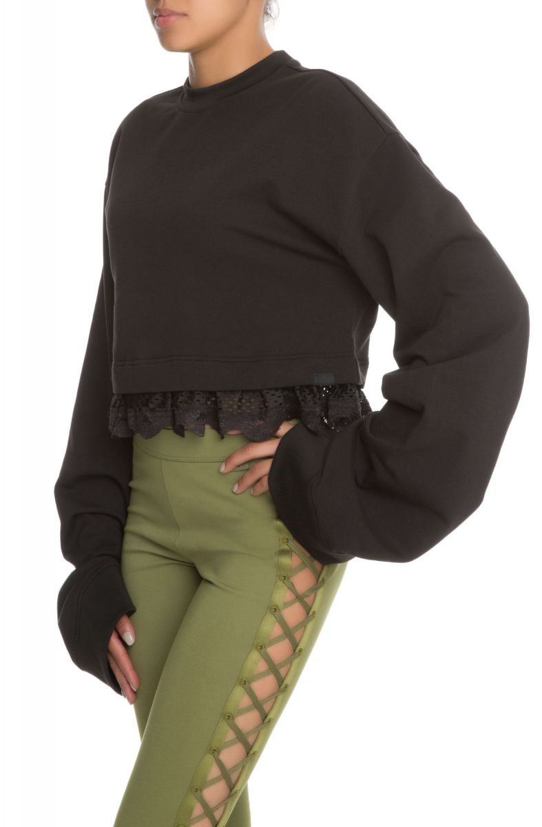 Puma x Fenty by Rihanna Womens Hooded Longsleeve Cropped Sweatshirt XXS,  XS, S
