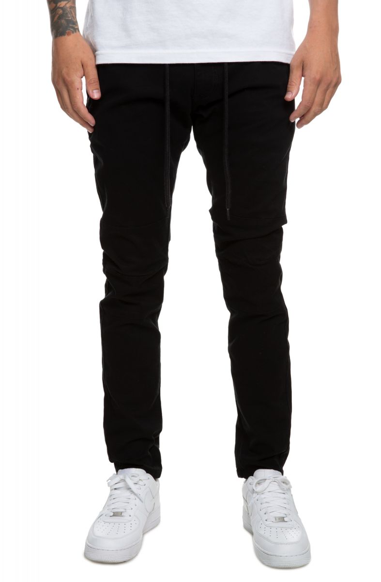 black twill joggers mens