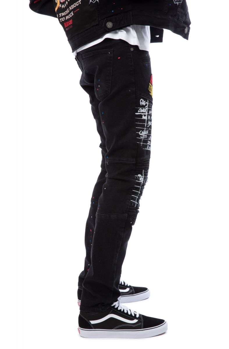 REASON AC/DC Ready Jeans SU-107BLK - Karmaloop