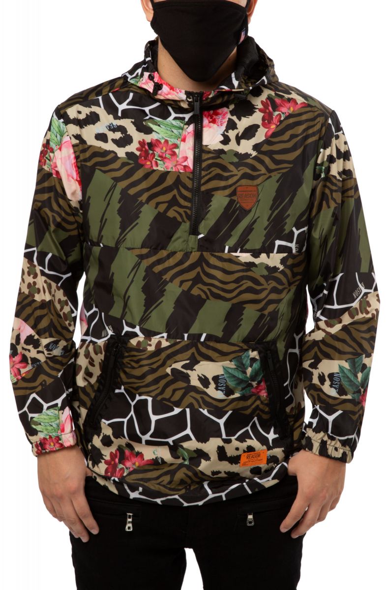 REASON Mixed Safari Camo Anorak Jacket C0-004MIX - Karmaloop