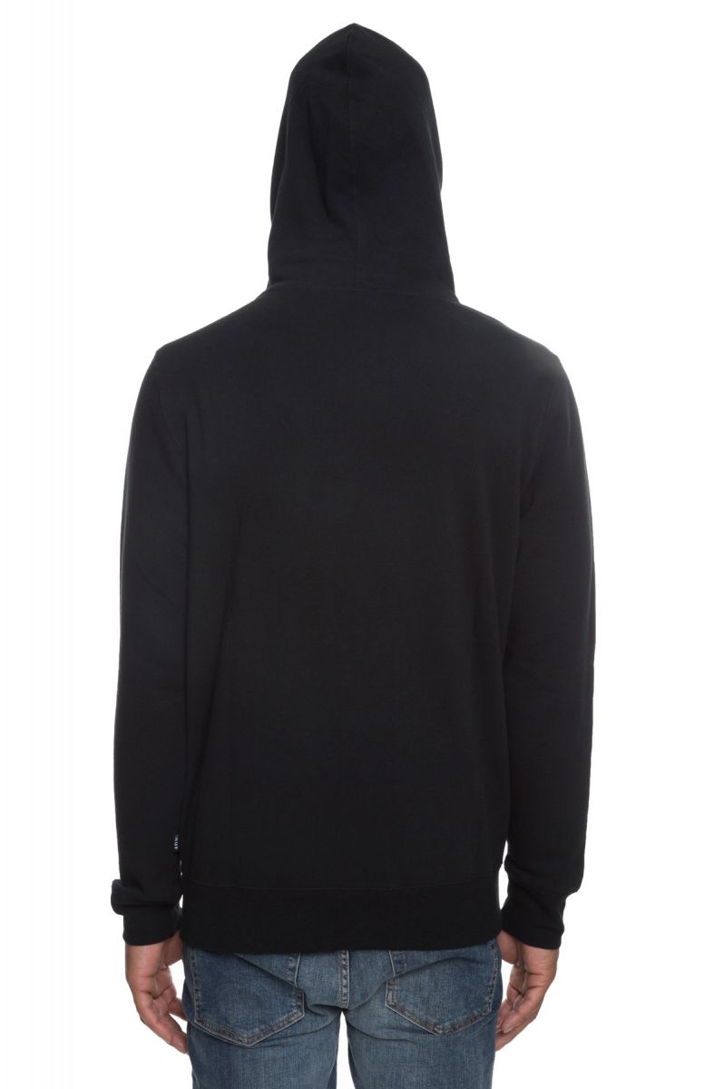 HUF The OG Logo Pullover Hoodie in Black PF00067-BLK - Karmaloop