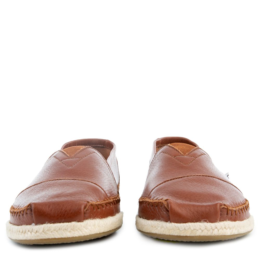 womens cognac slip on shoes