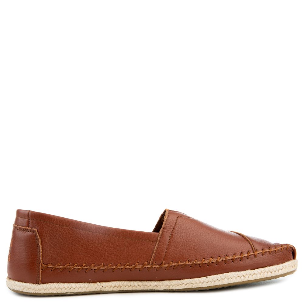 womens cognac slip on shoes