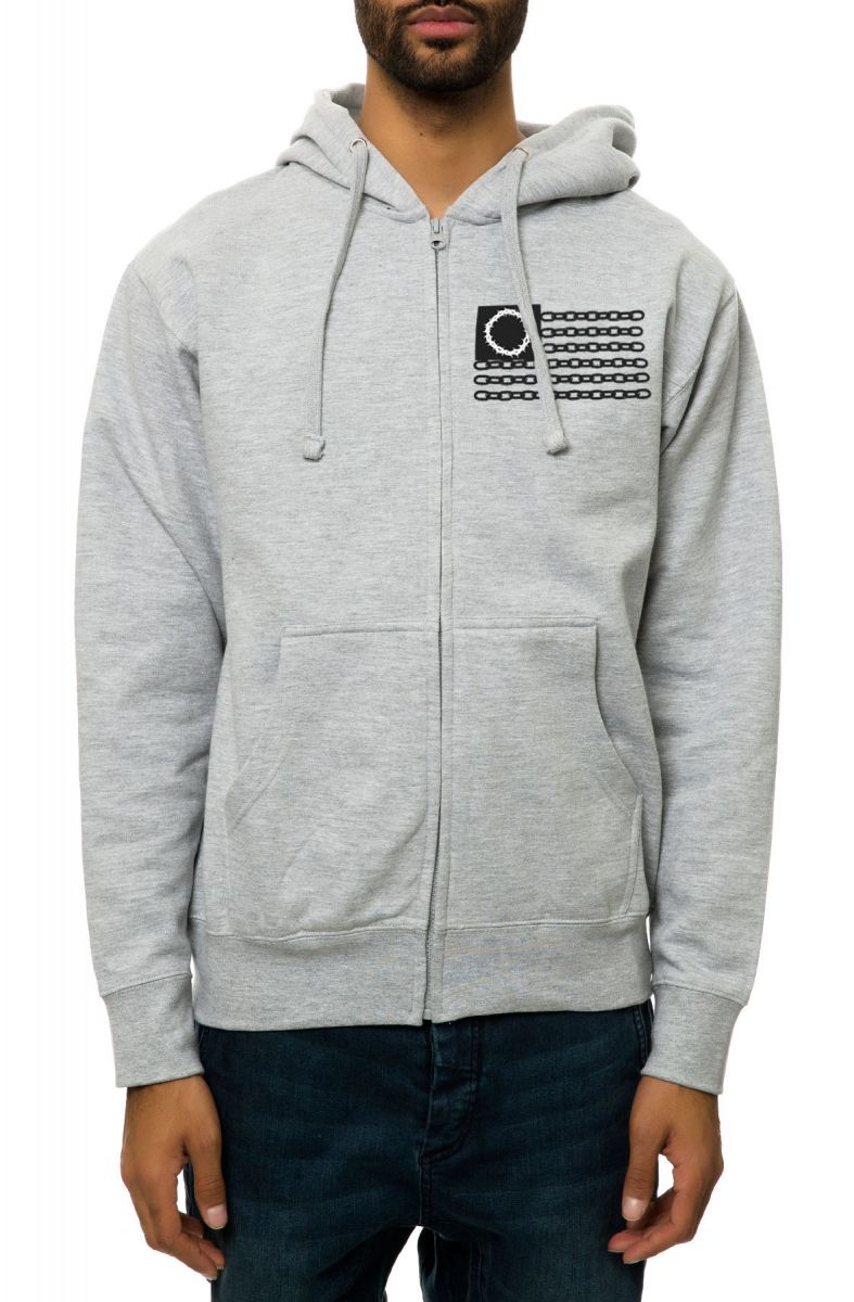 DAYS WITHOUT INCIDENT The Bondage Zip-Up Hoodie in Heather Grey SV ...