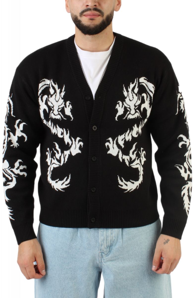 HUF 　TWINDRAGON CARDIGAN maglie-huf-twin-dragon-