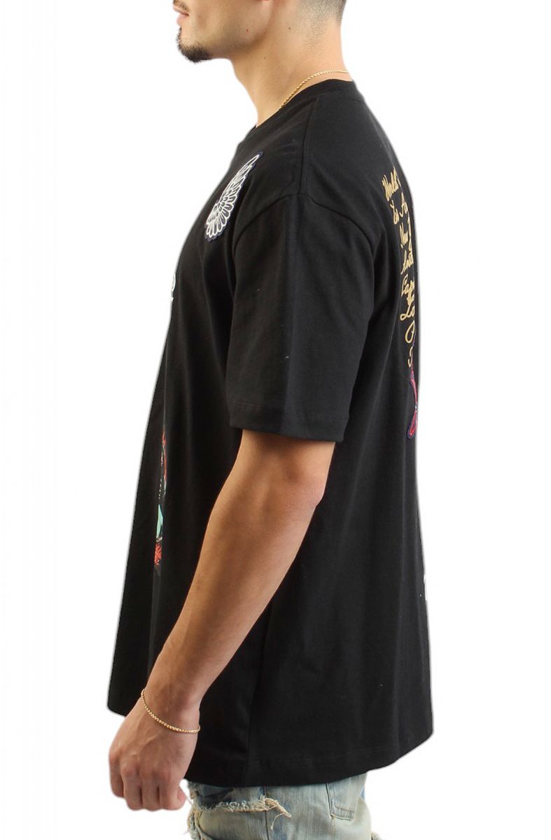 TRUMPseriesBlu-rayRevivalPatch×TRU TRUE RELIGION Embroidered Patch Short Sleeve T-Shirt