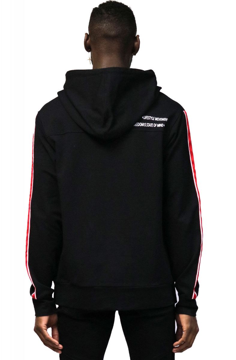 black hoodie reflective