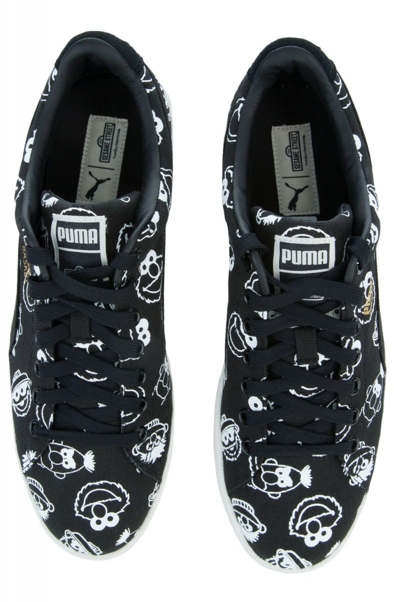 PUMA The Puma x Sesame Street Basket Sneaker in Black 36322002-BLK - PLNDR