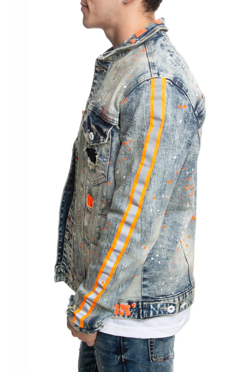 SMOKE RISE Neon Stripe Jacket JJ20136INFIBL Karmaloop